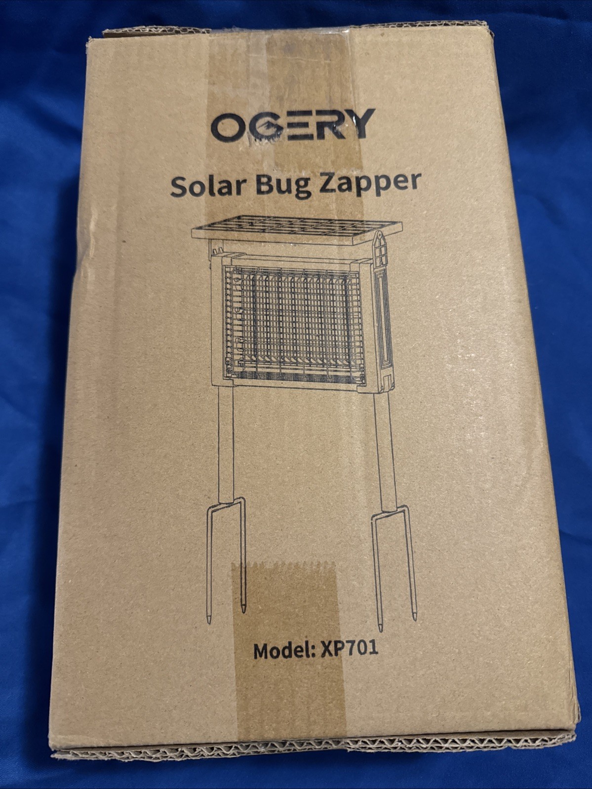 OGERY Solar Bug Zapper, High Power Cordless Bug Zapper Model XP701 - Open Box