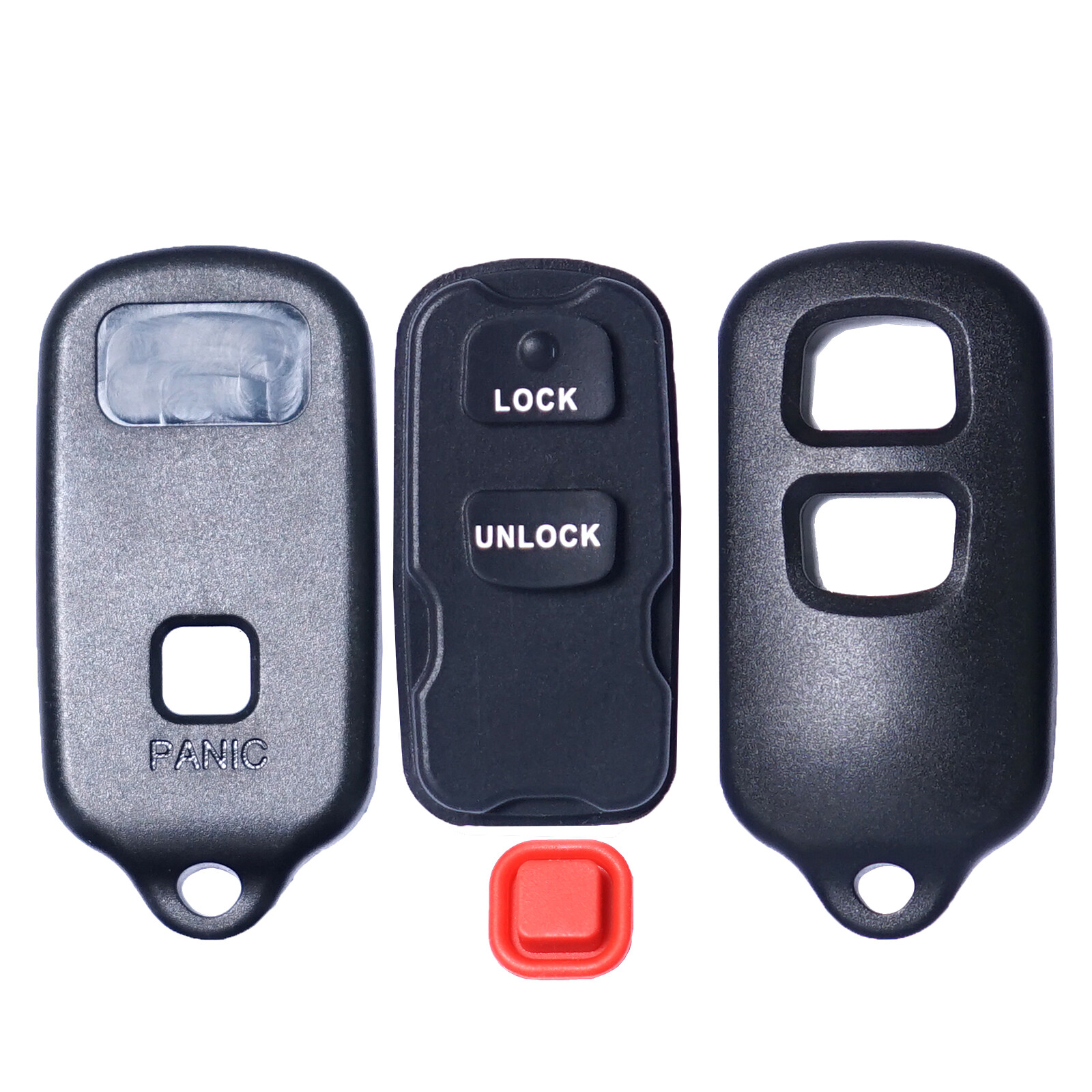 2Pcs Key Fob Shell Case For Toyota Highlander 2001 2002 2003 2004 2005 2006 2007