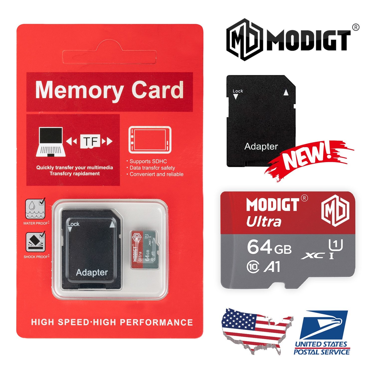 1* Brand New TF Card 64GB High Speed Micro SD Memory for Smartphone - US STOCK
