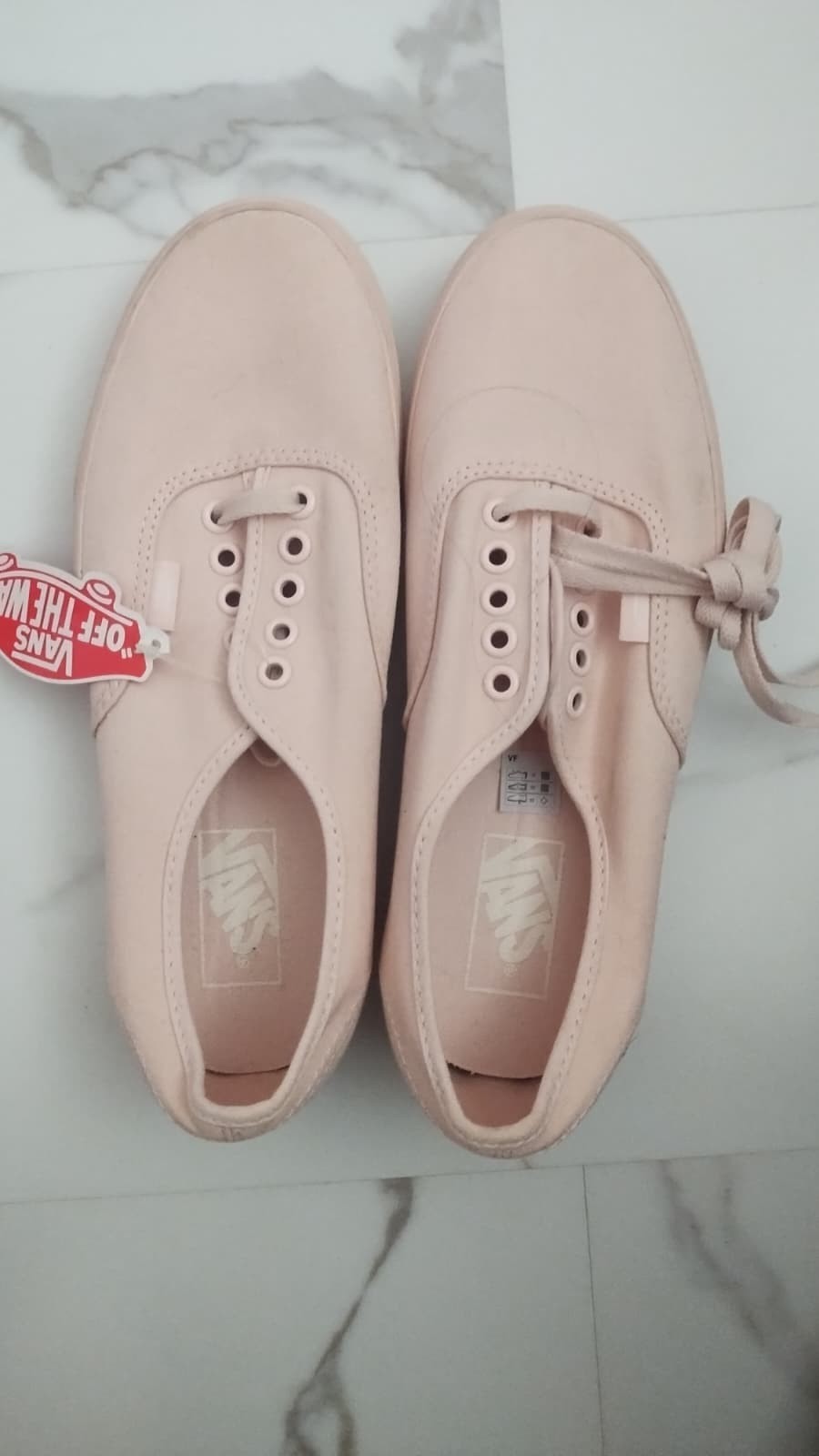 Vans Off The Wall Sneakers Tennis Shoes Light PinkCanvas Unisex Men 7.5Women 9