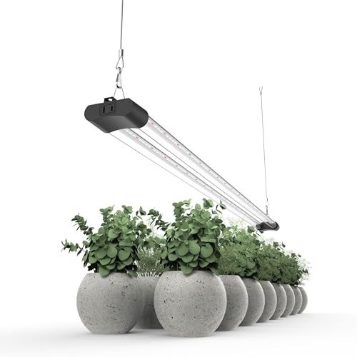 LED Grow Light Full Spectrum Light Linkable 5000K Daylight + 660nm 4FT (1-Pack)