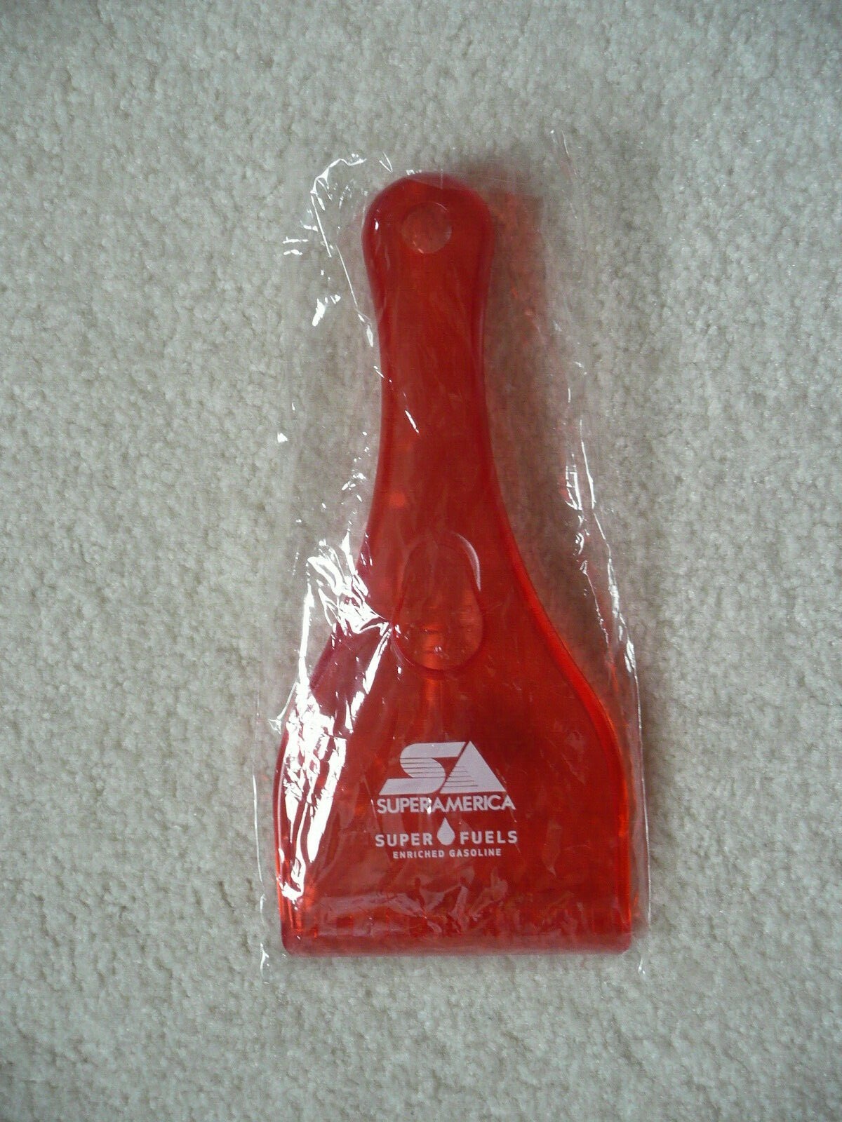 Super America Small Travel Windshield Ice Scraper - Red - 8.5" - NWOT