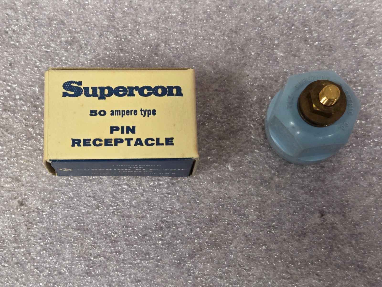 '1 PIECE' - PN# RP50GBL - SUPERCON - PIN RECEPTACLE - BLUE 50A