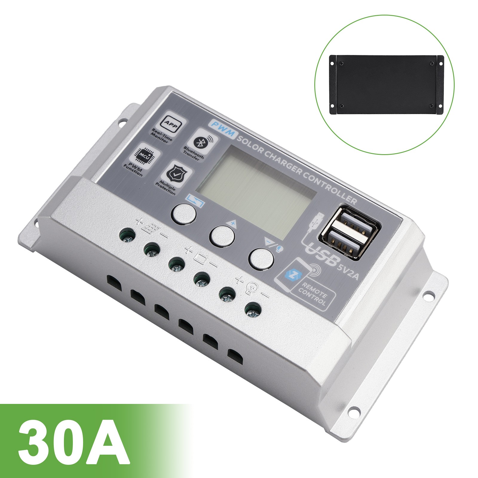 30A PWM Solar Controller Mobile APP Intelligent Solar Controller 0V Start
