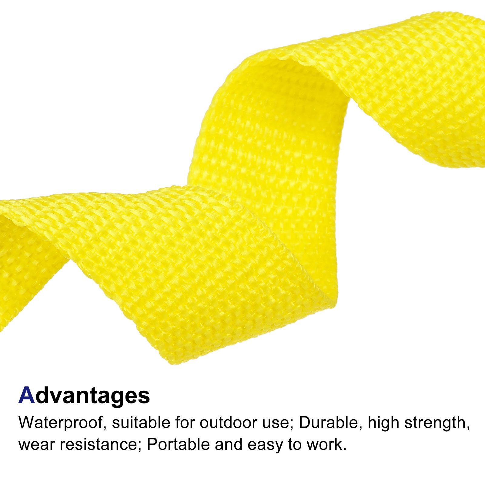 Lightweight Polypropylene Webbing Strap 1" 10 Yards Yellow Strapping
