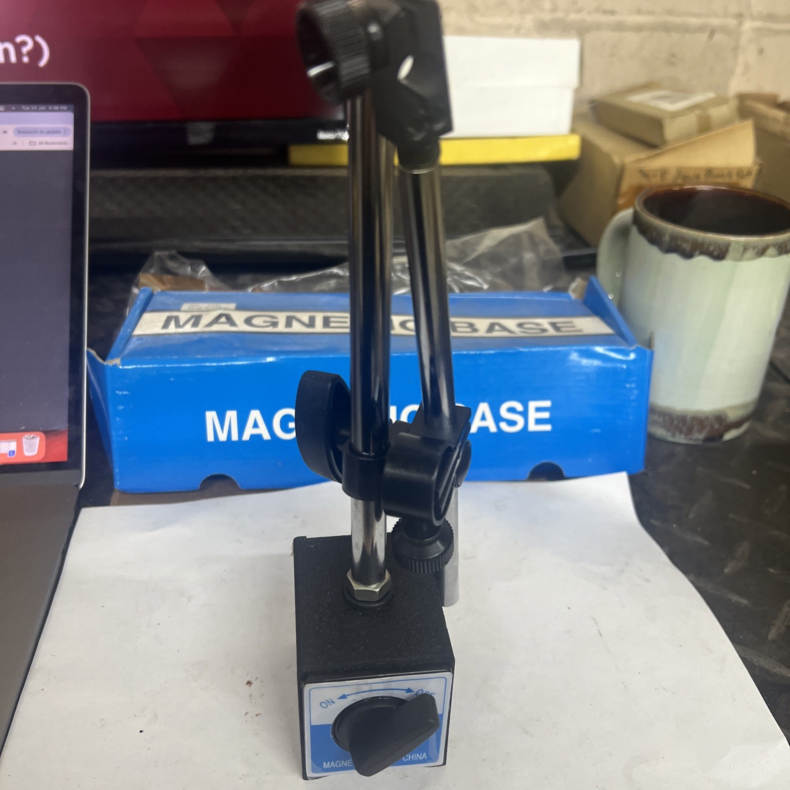 Magnetic Base with fine adjustment for dial indicator
