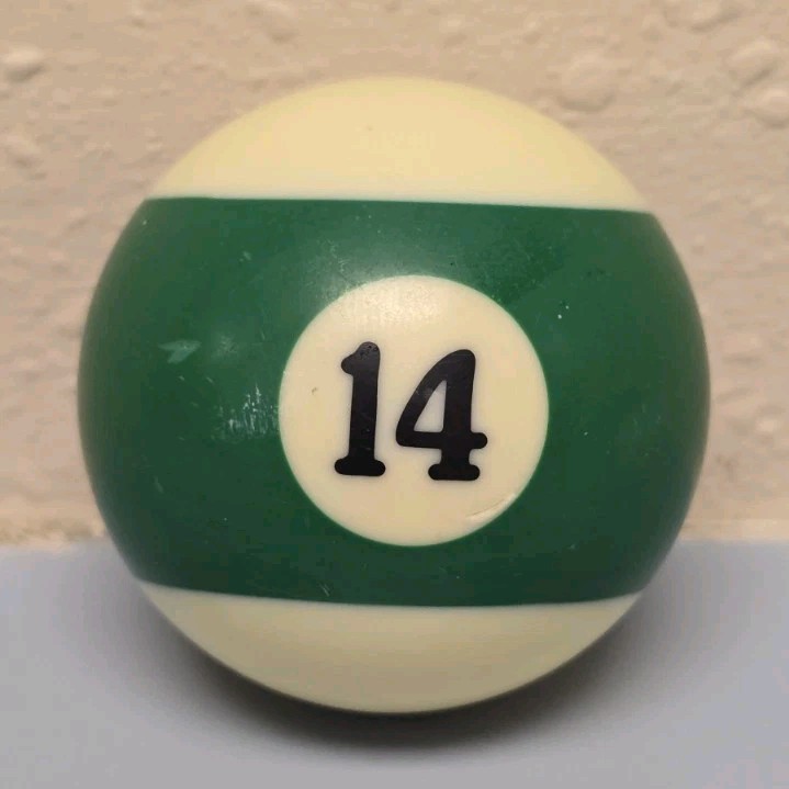 Green Number 14 Billiard Ball Single Pool Table Replacement Accessory