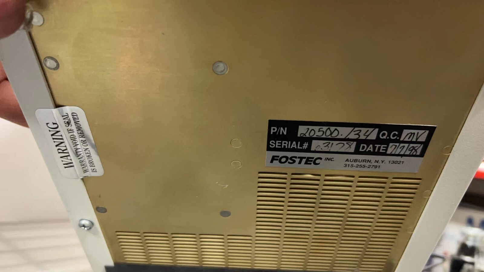 FOSTEC A20500 ACE Fiber Optic Light Source Illuminator with Double Gooseneck