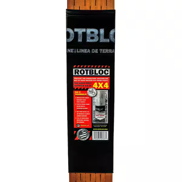 Rotbloc 4x4 Wooden Fence Post Wraps Prevents Wood Rot Lot of 20