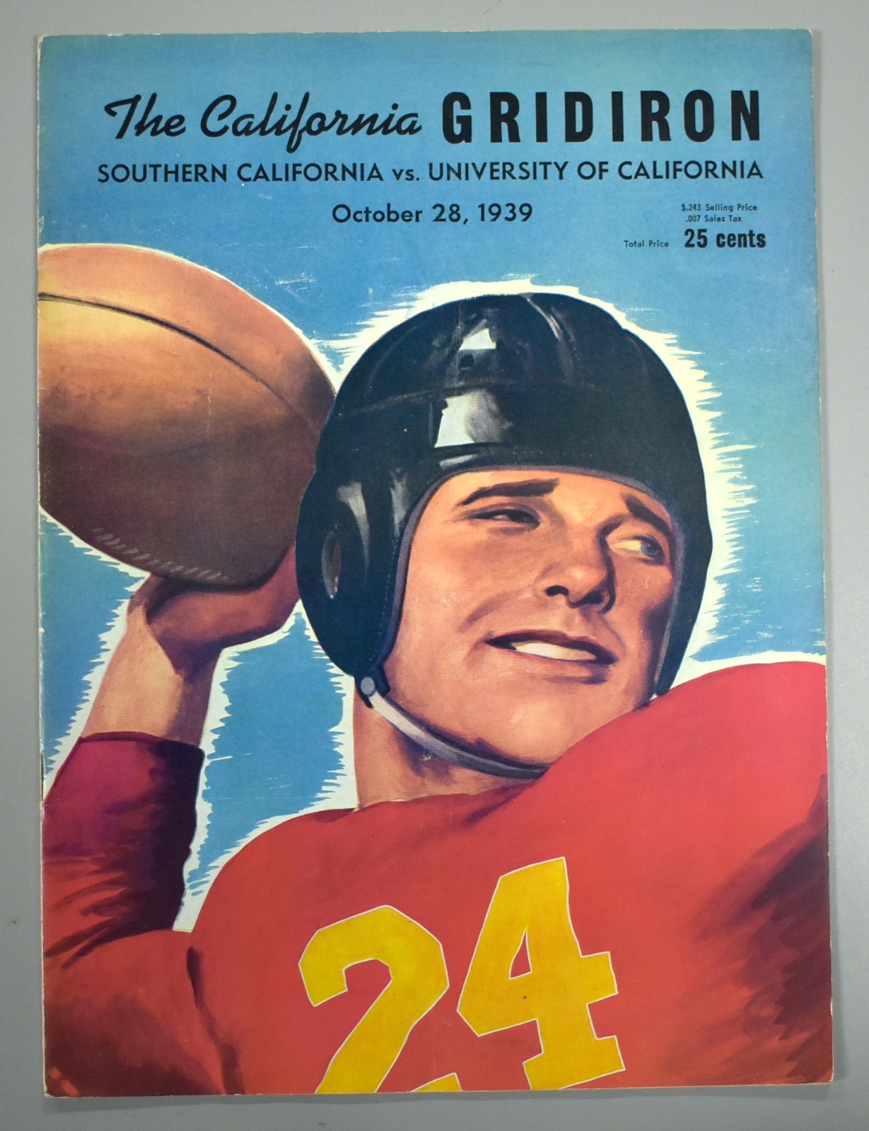 Southern California vs University Of California Oct 28th 1939 Official Program