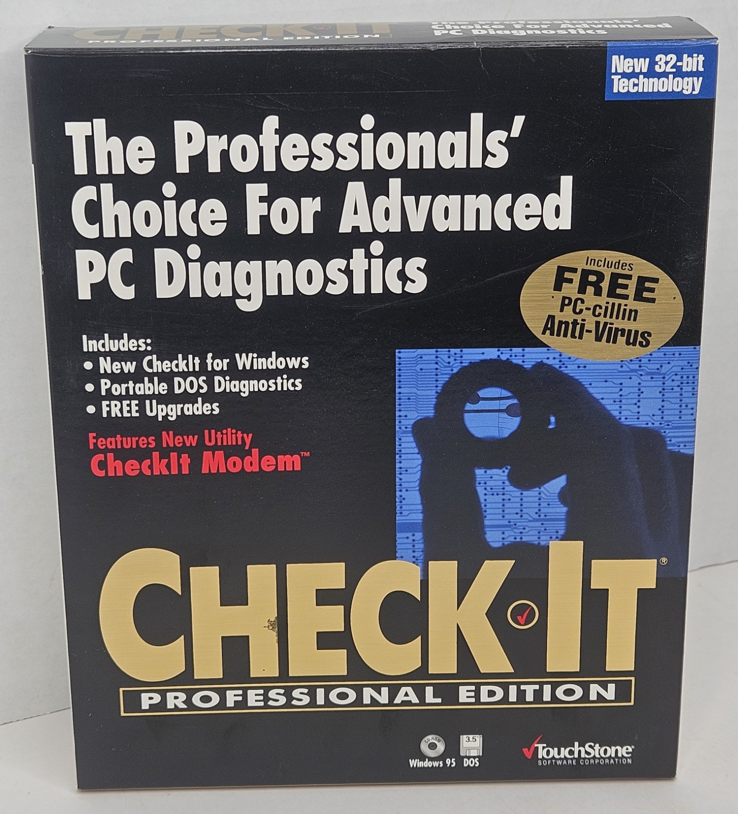 Check It Professional PC CD Rom Floppy Disc Software Windows 95 Touch Stone