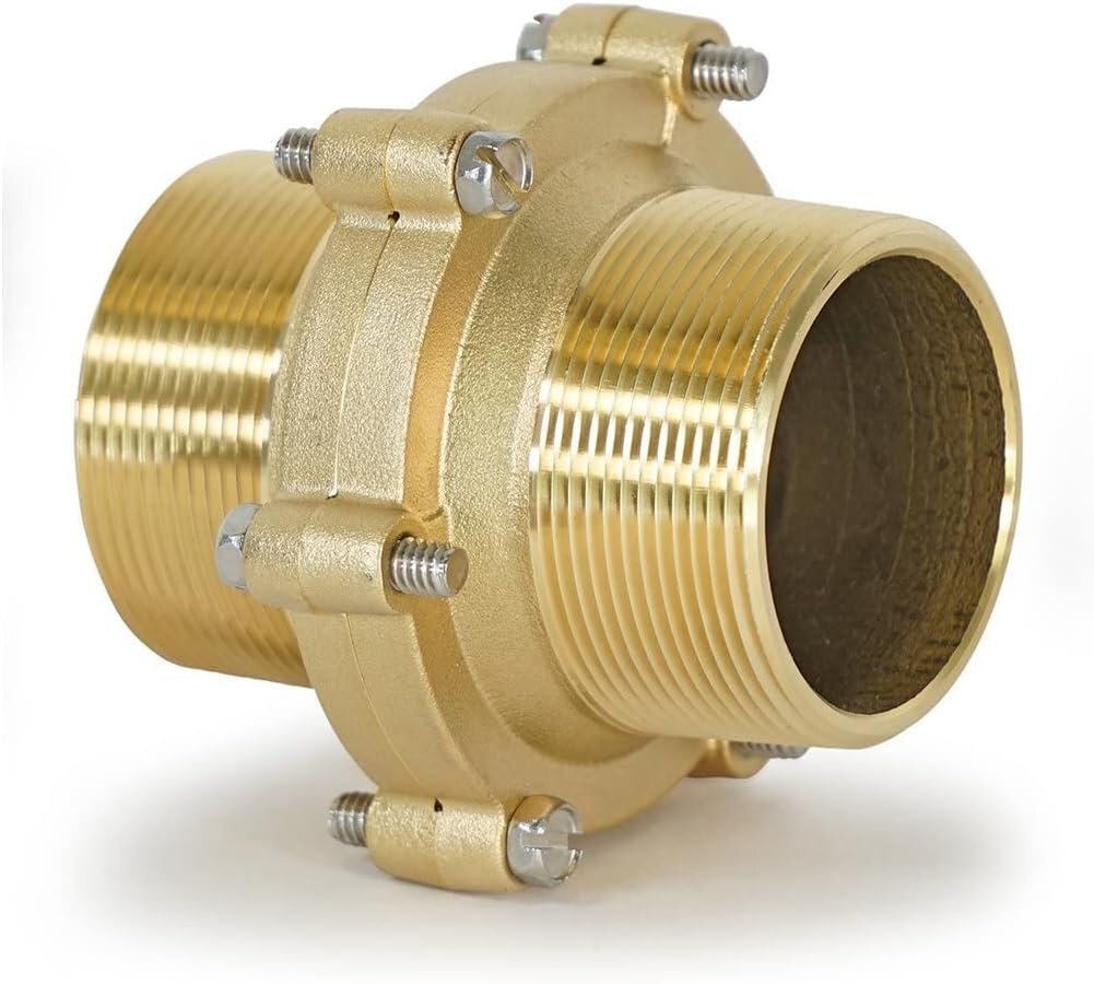 Fleck 2" Brass Drain Line Flow Control Less/Buttons (100 Gallons Per Minute...