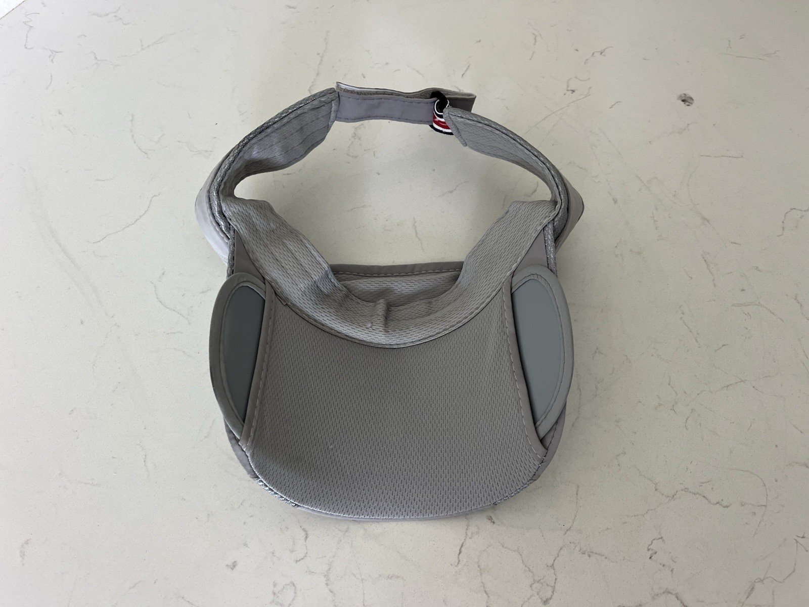 Gray Adjustable Golf Visor Polyester Sport Hat Unisex Solid Logo Summer