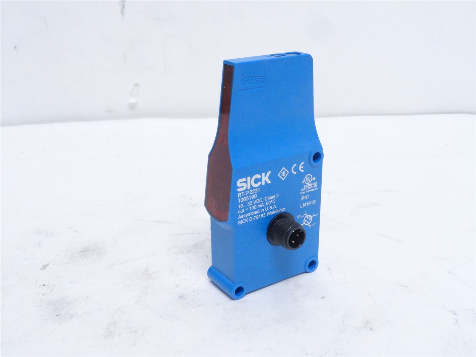 245664 New-No Box; Sick RT-P2231 Photo Sensor 1063190; 10-30VDC; 100mA; 4-Pin