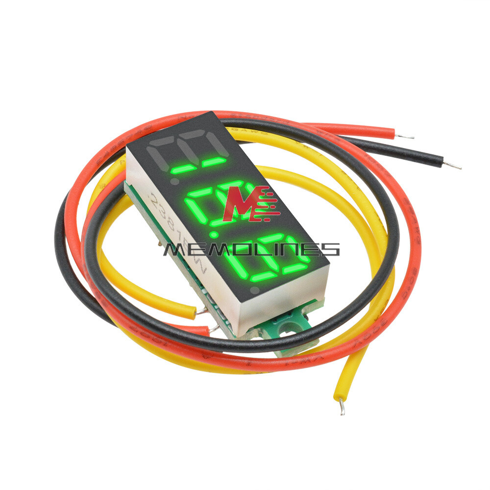 10 PCS Mini DC 0-100V 0.28" 3-Digital Voltmeter LED Voltage Panel Meter 3-Wires