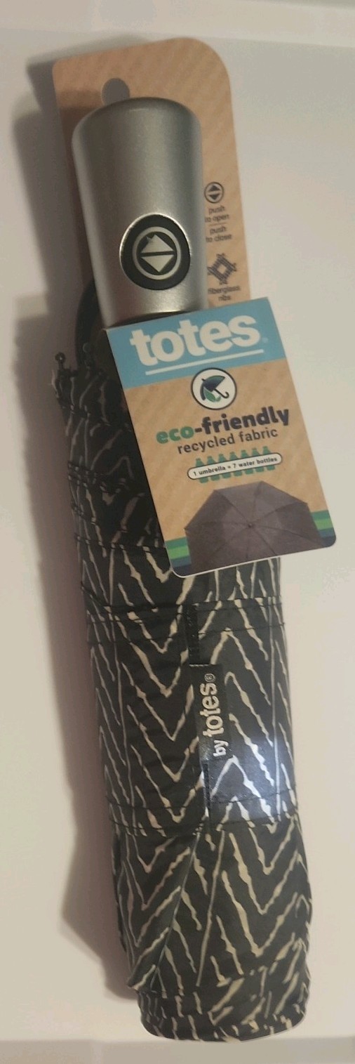 Totes Eco-Friendly Walmart Exclusive Umbrella (New with Tags) 43" Coverage