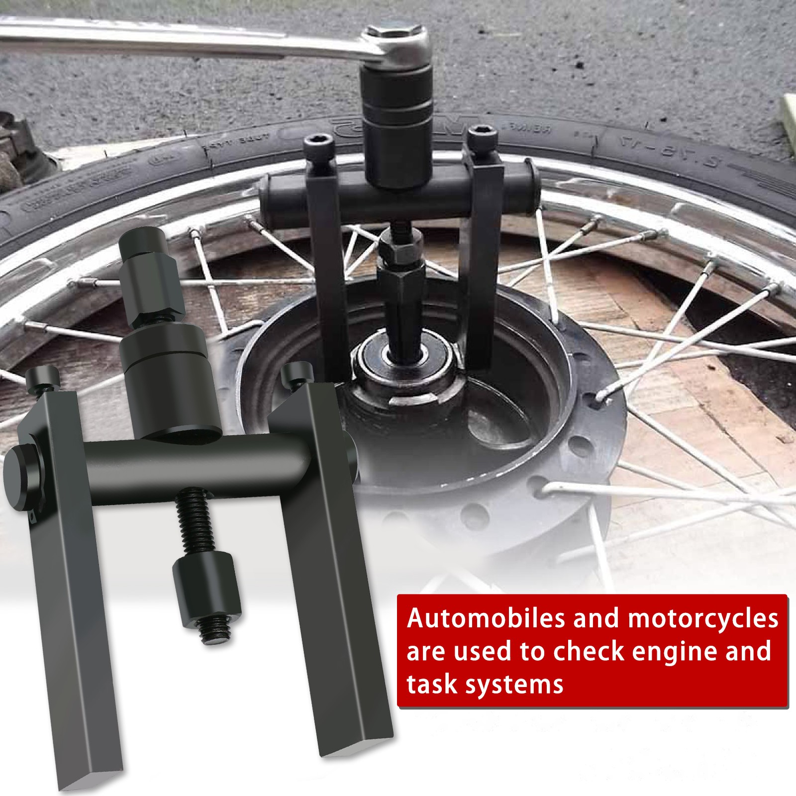Motorcycle Bearing Puller Kit 8-25MM Motorcycle Inner Bearing Disassembly Tools