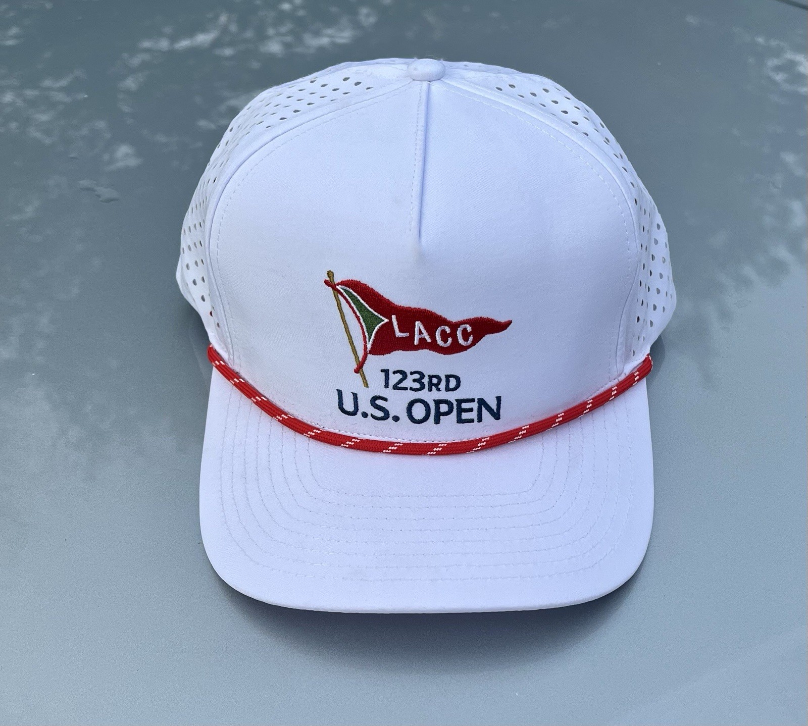 Short Par 4 LACC 123rd U.S. Open White Rope Golf Hat