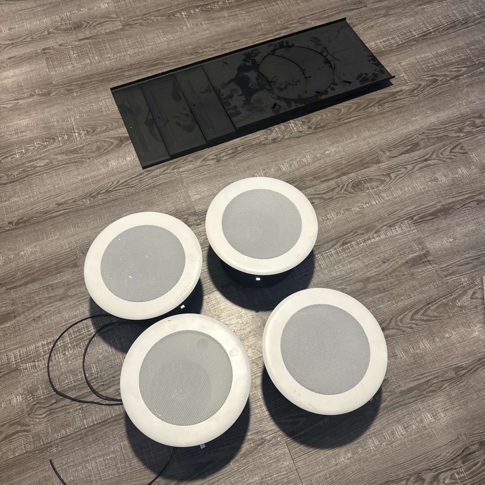 4 Amk 6.5 Inch Amplified Ceiling Speakers Flush Mount QSA615-CFM-2