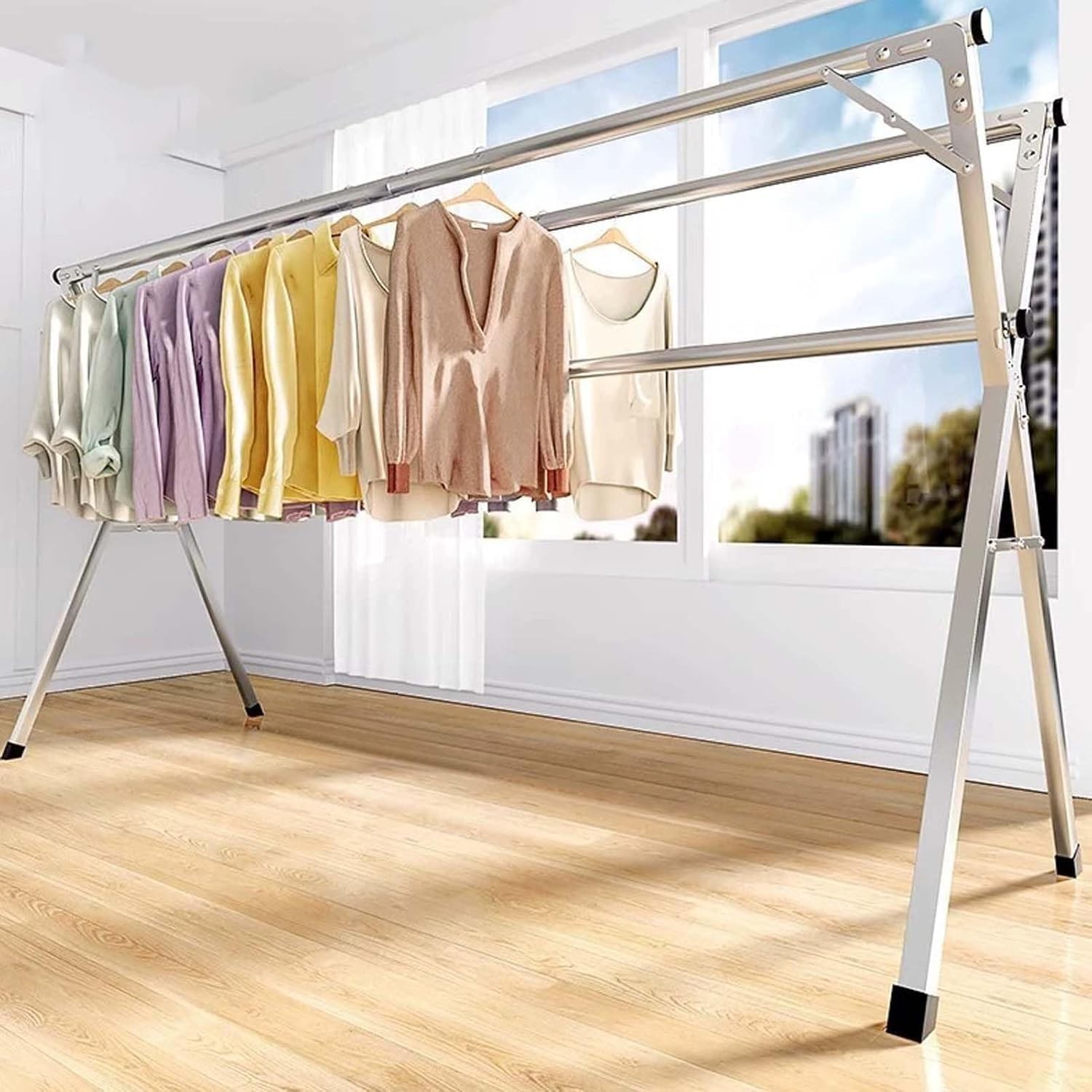 Drying Rack, Heavy Duty Stainless Steel Vertical Drying Pole