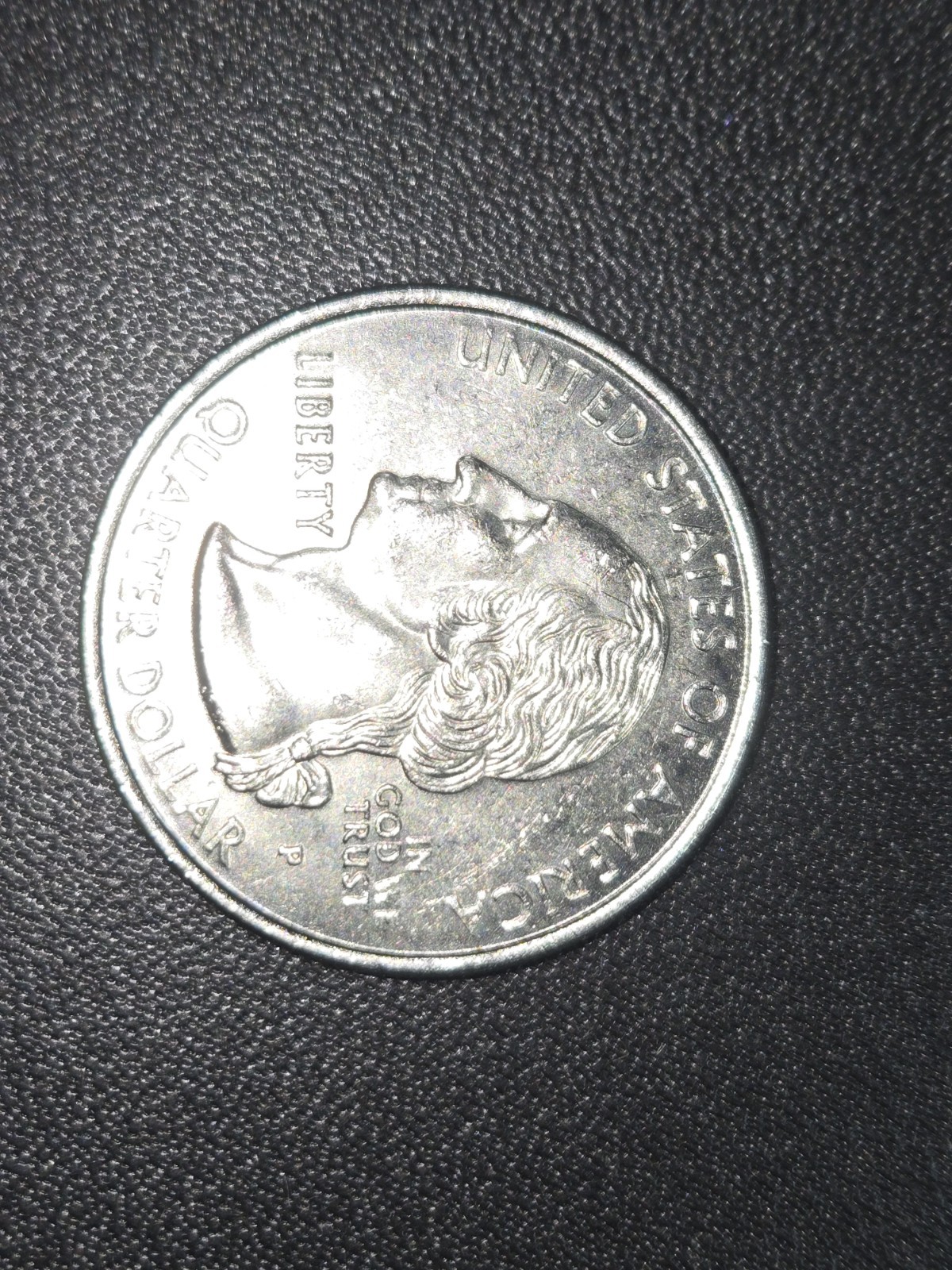 1999P Quarter With Unexplain Silver Rim! Free SHipping!