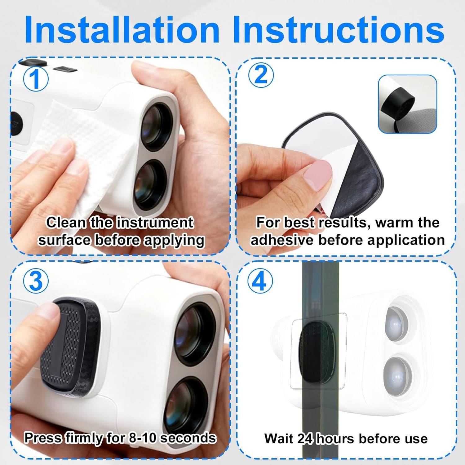 Durable Magnetic Golf Rangefinder Mount with Washers - Black Golf Cart Accessory
