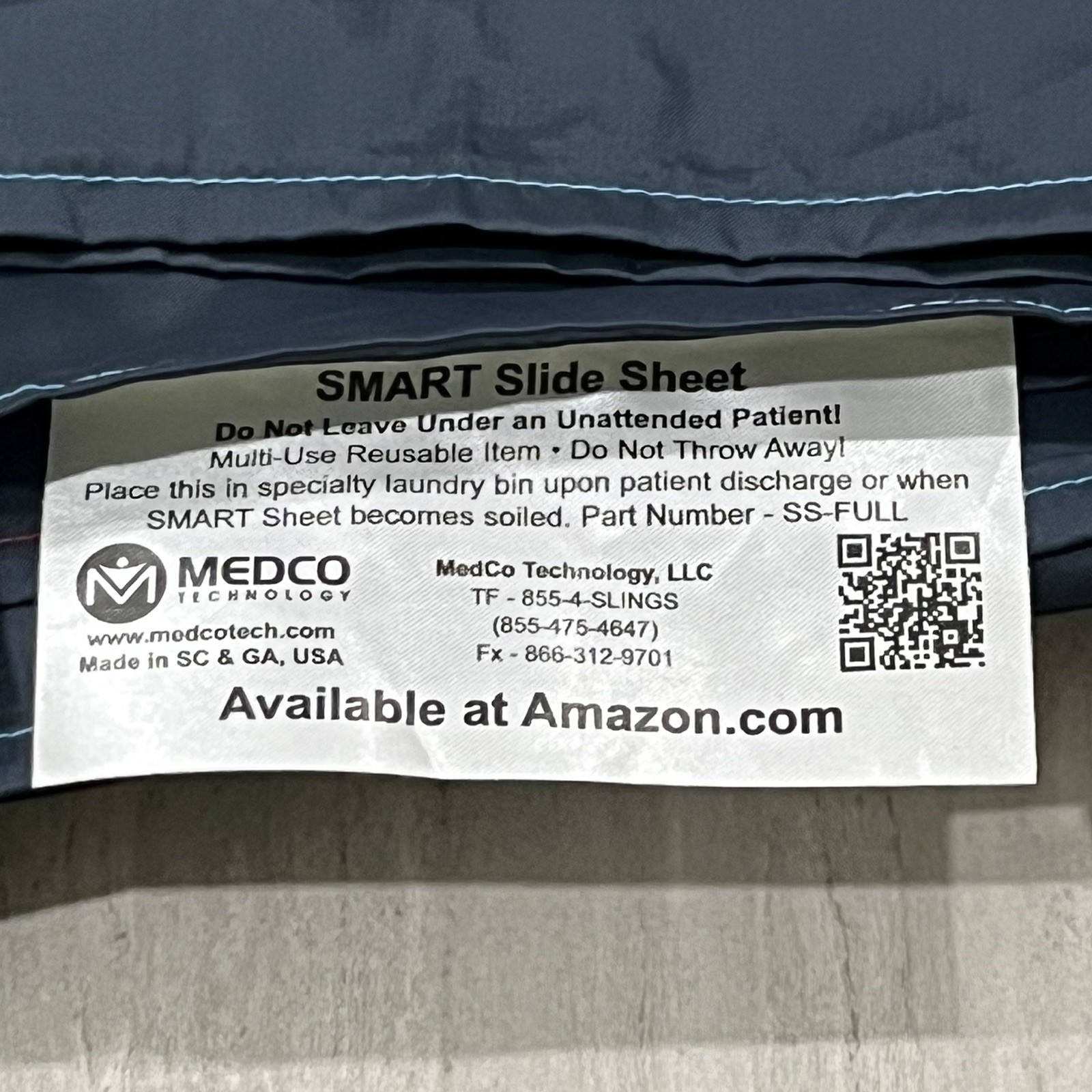 Smart Slide Sheet Medco Technology, LLC 59 X 78 Full Size Bed