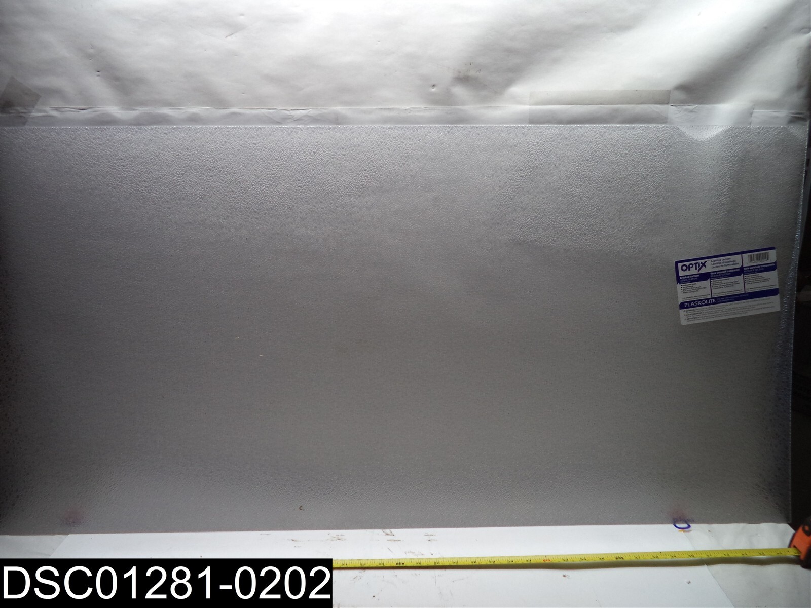 QTY=1 Box of 5: Optix 2' X 4' Cracked Ice Clear Suspended Ceiling Lighting Lens