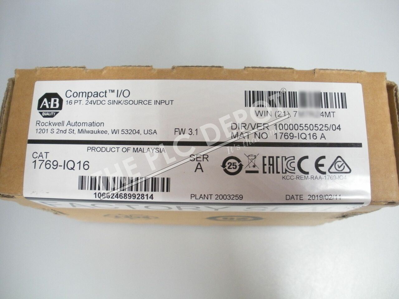 NEW Sealed Allen Bradley 1769-IQ16 CompactLogix Input Module 16-Point 24VDC *QTY