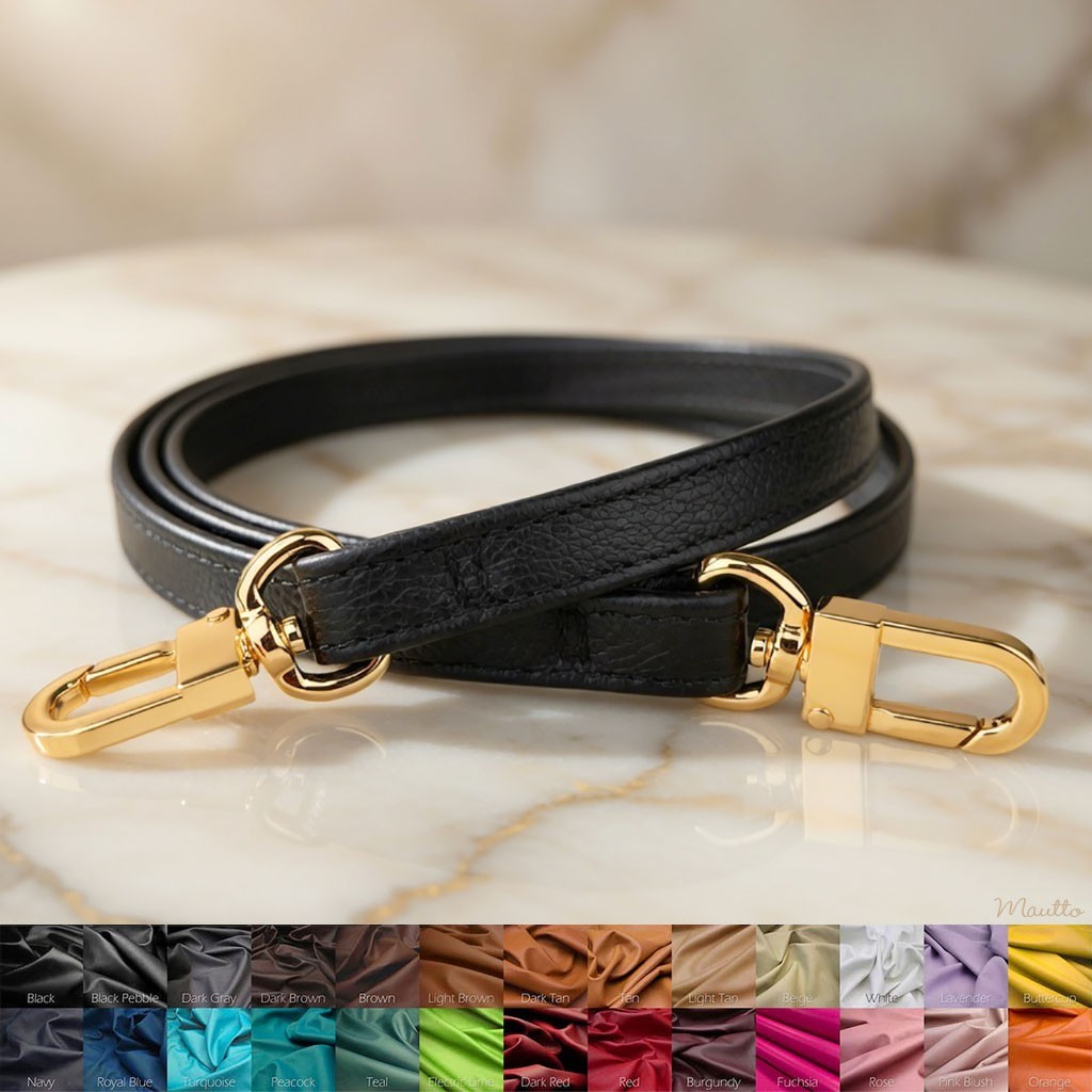 Soft Leather Crossbody Purse Strap - Customize Leather Color