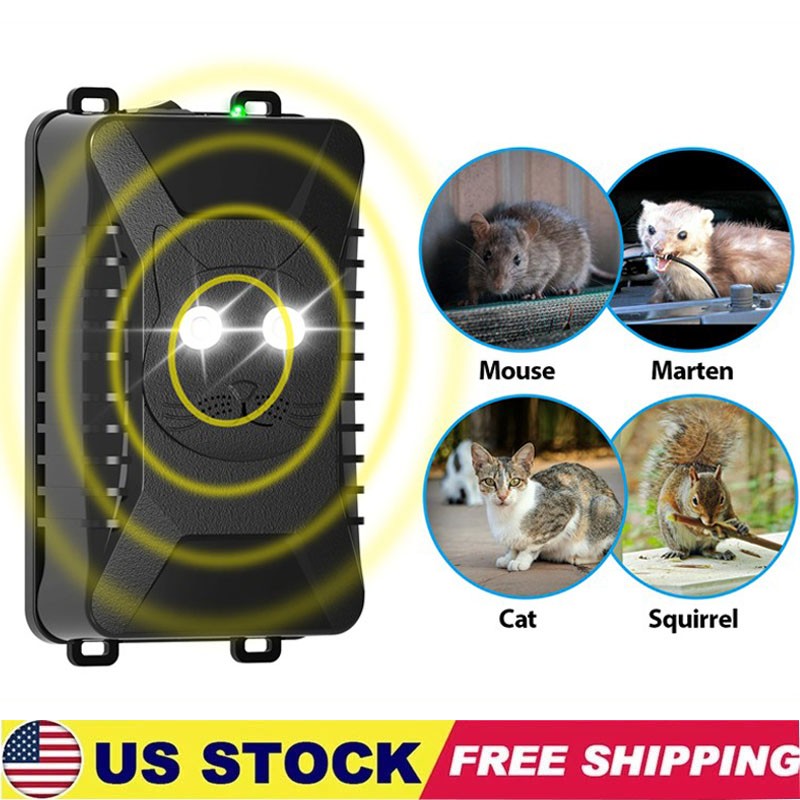 Ultrasonic Rodent Repellent for Car Engines Under Hood Animal Repeller