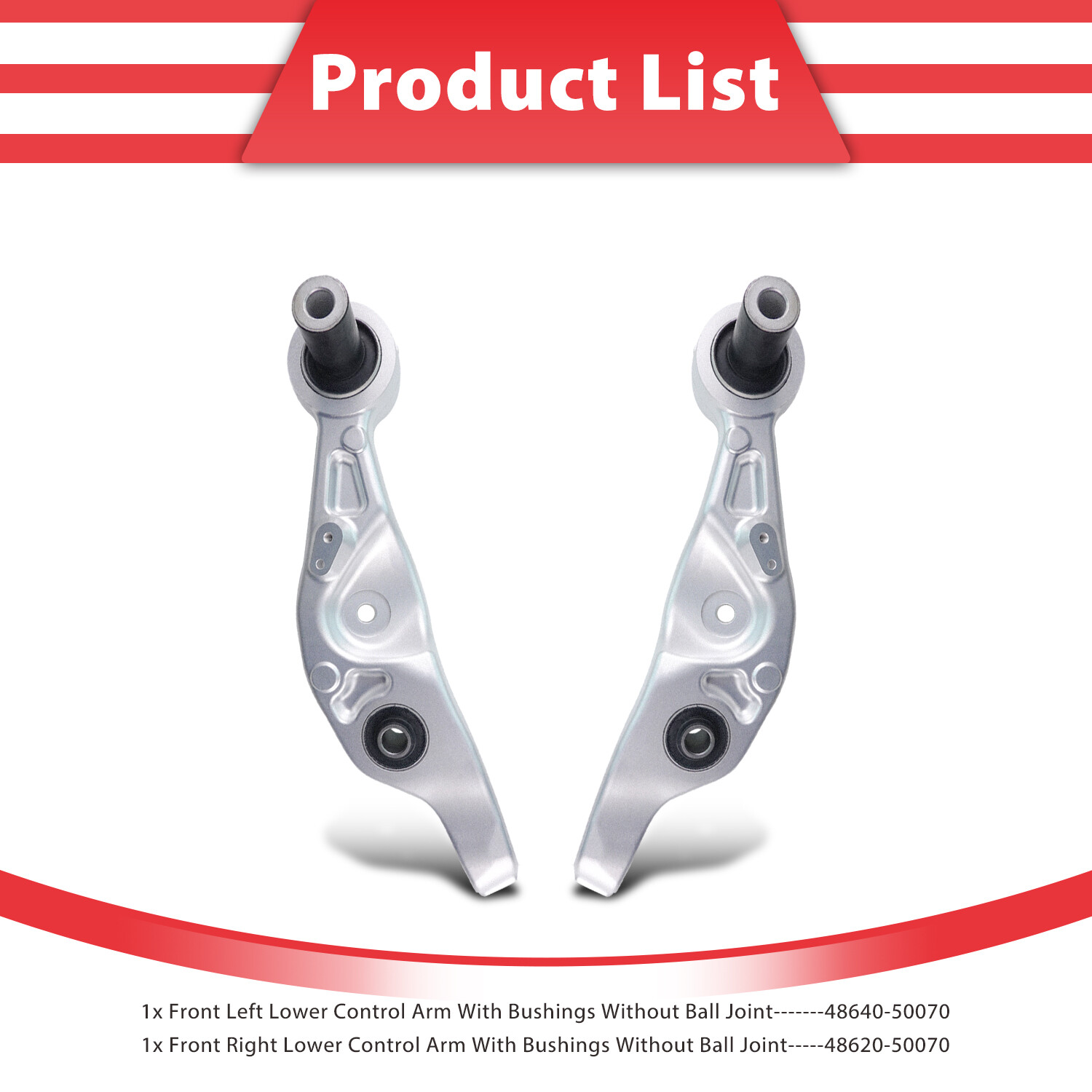 2Pcs Front Left Right Side Lower Rearward Control Arm For 2007-2017 Lexus LS460