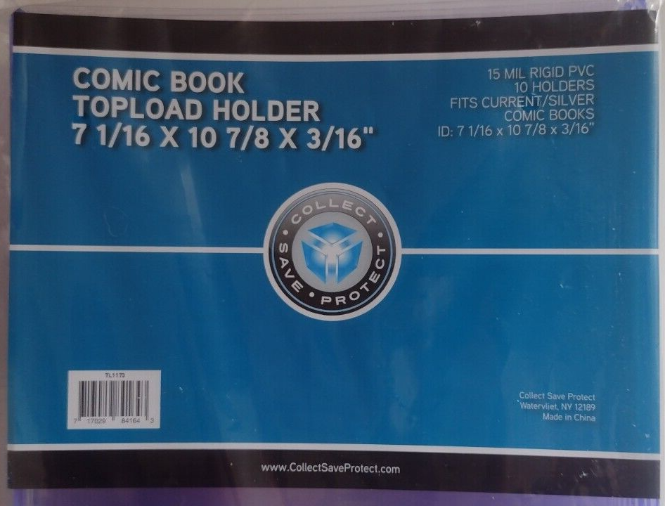 CSP Rigid Current/Silver Comic Book Top Load Protector Package of 10 New NIP