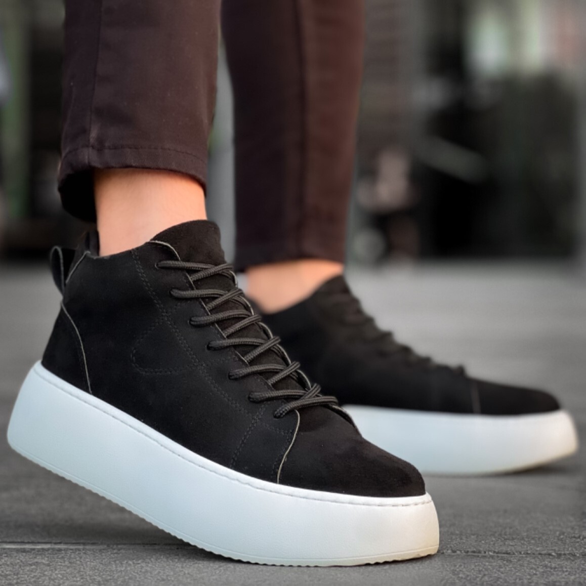 Men's Boots High Top Sport Shoes Lace Up Casual Boots For Men