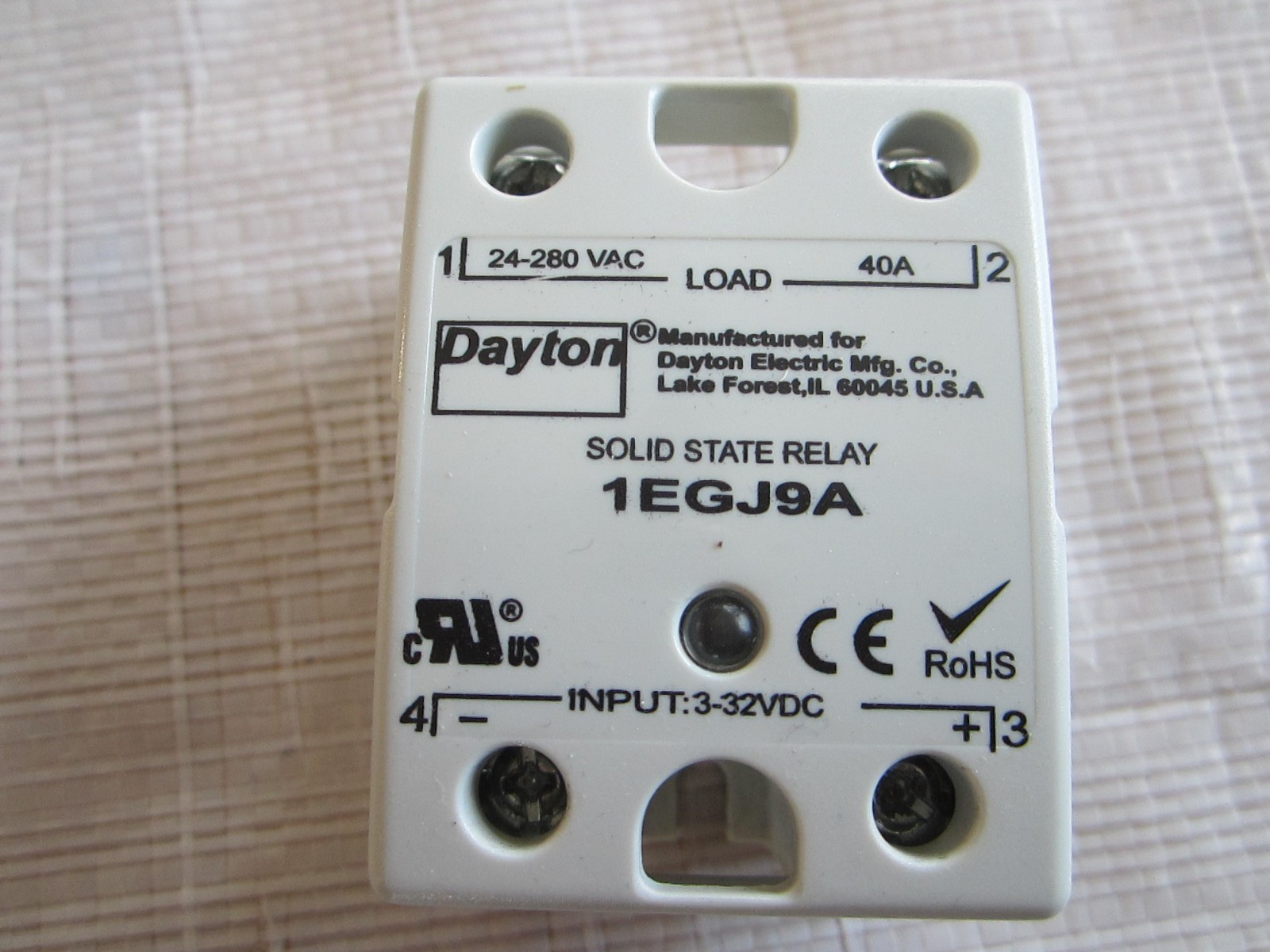 DAYTON 1EGJ9A SOLID STATE RELAY