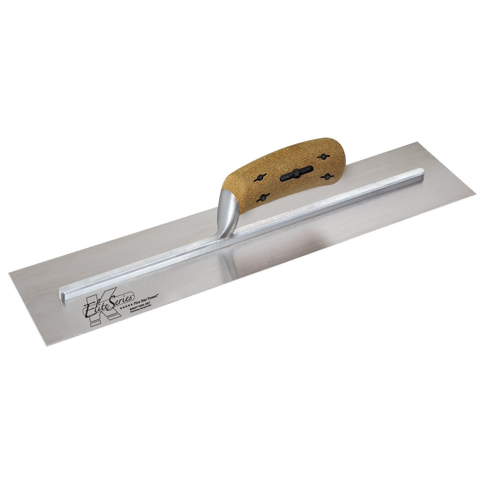 Kraft CFE232K 20"x5" Elite Five Star Carbon Steel Cement Trowel – Cork Handle