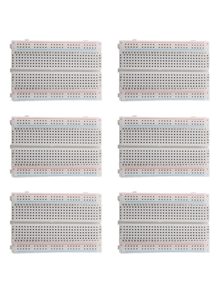 Efficiently Build For Circuits with This Pack of 6 Solderless Breadboards