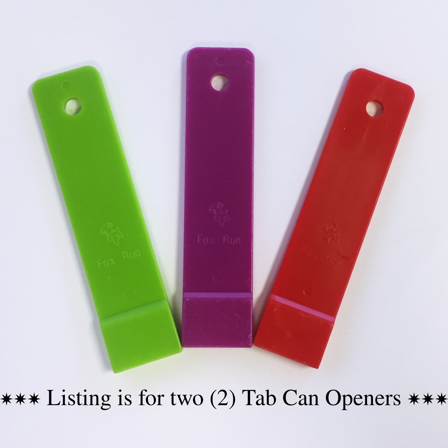 Fox Run Plastic Tab Can Opener, Assorted Colors (2-Pack)