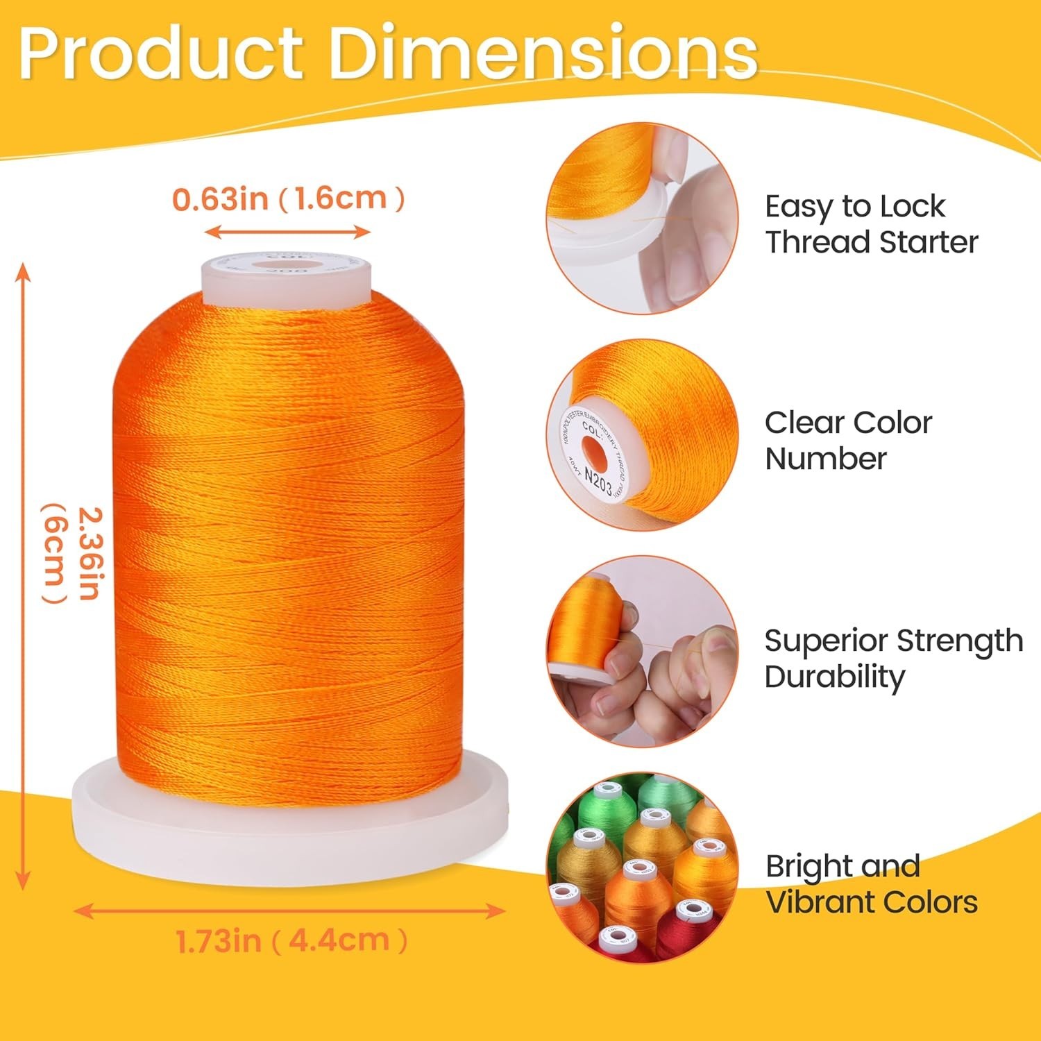 New brothread Embroidery Machine Thread Mega Kit 150 Colors