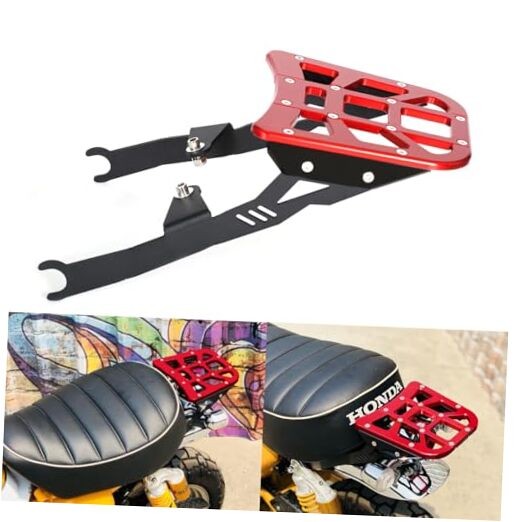 Monkey125 Rear Seat Top Tail Rack Luggage Storage Cargo Holder Plate Red