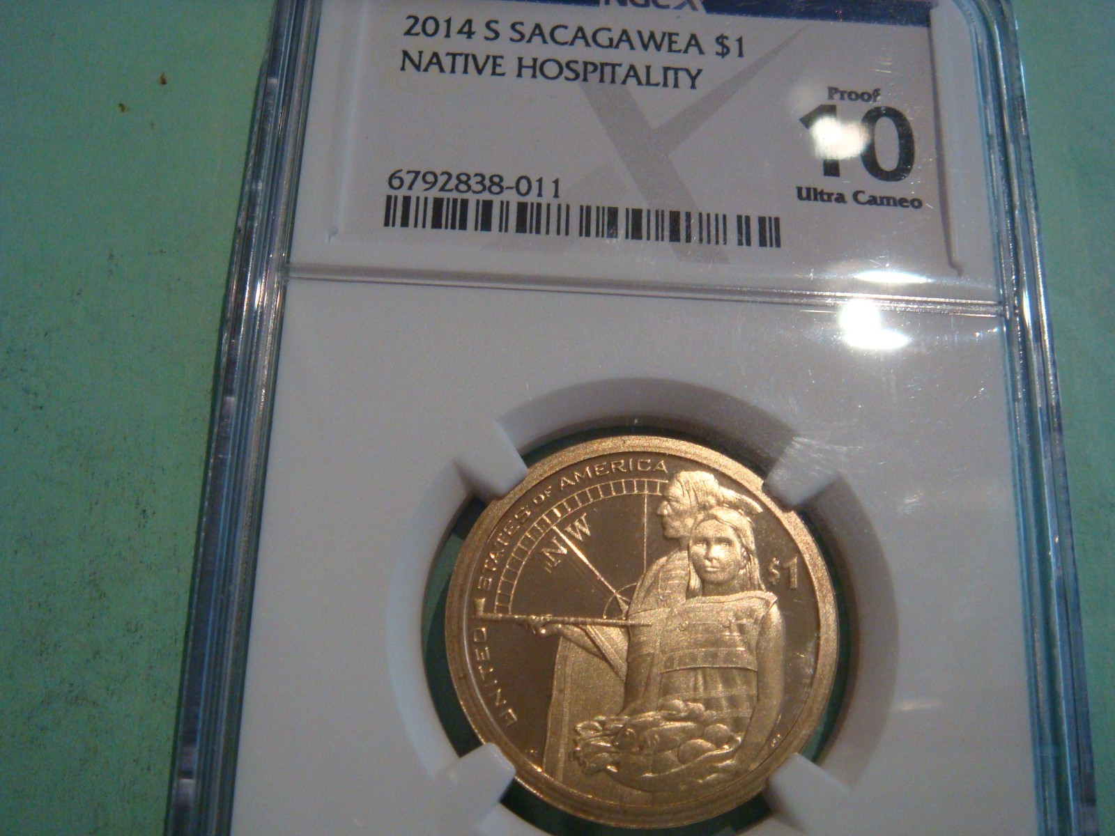 2014 S Sacagawea Native Hospitality Perfect NGCX 10 Ultra Cameo