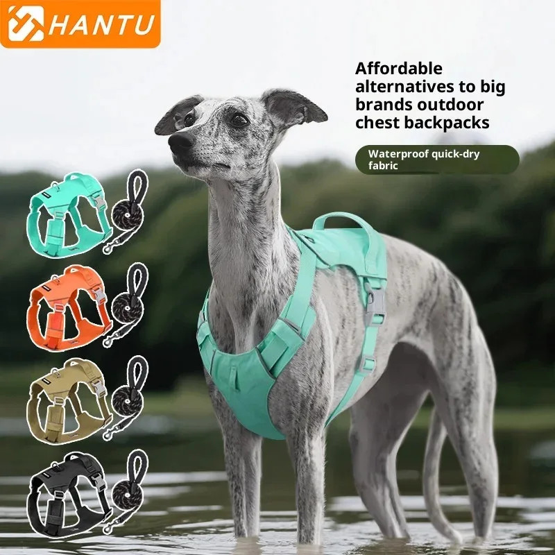 Lightweight Foldable Dog Harness-Reflective Quick-Dry Harness with Padded Straps