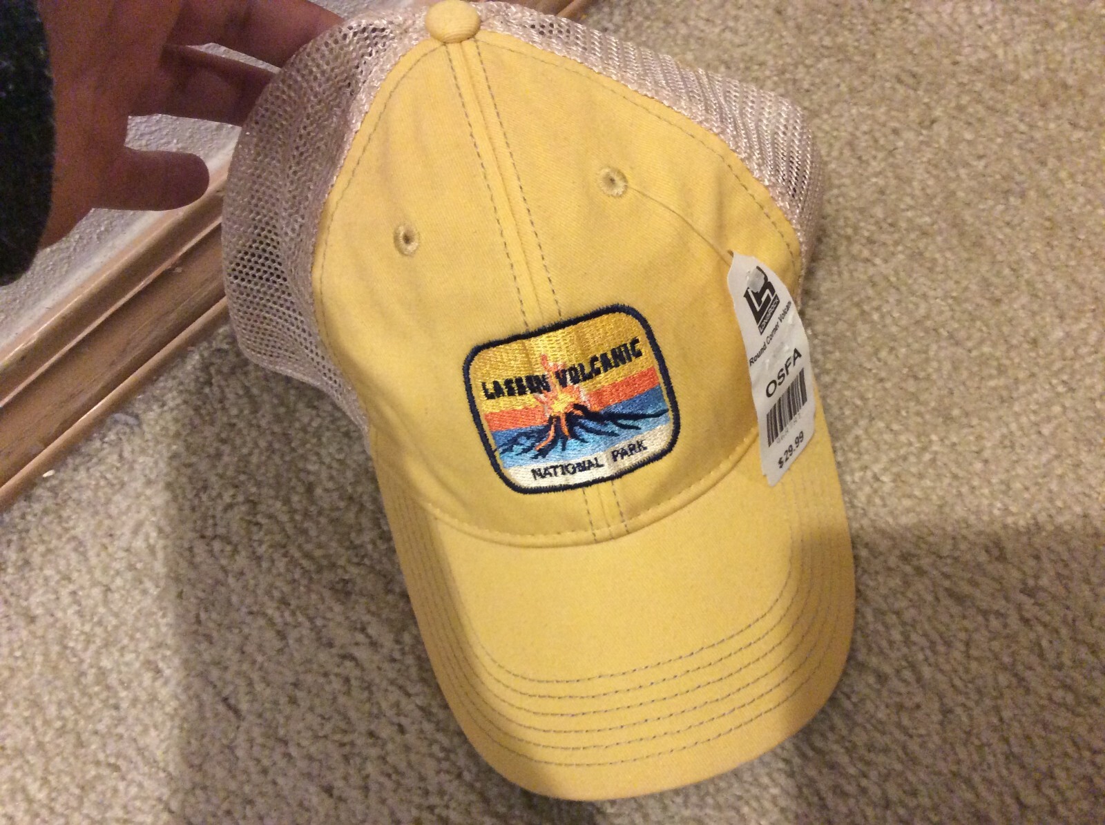 Headmost Lassen Volcanic National Park Cap Mens Round Corner Yellow Snapback