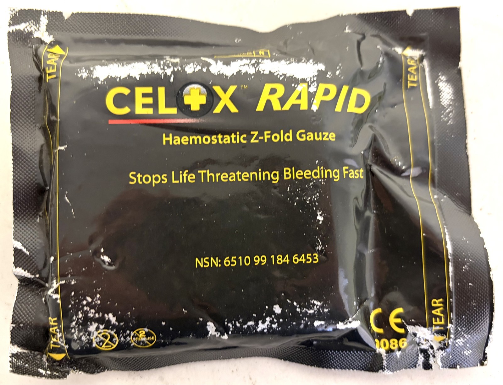 British Military Issue Celox Rapid Z-Fold Gauze