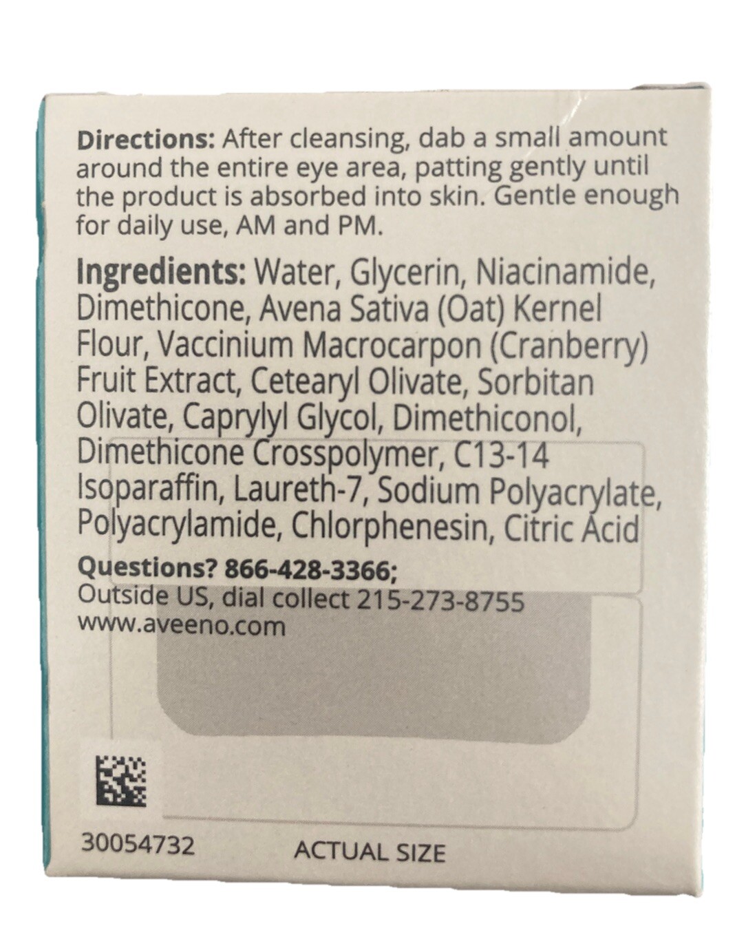 Aveeno Calm & Restore Age Renewal Under Eye Gel Fragrance Free 0.5oz