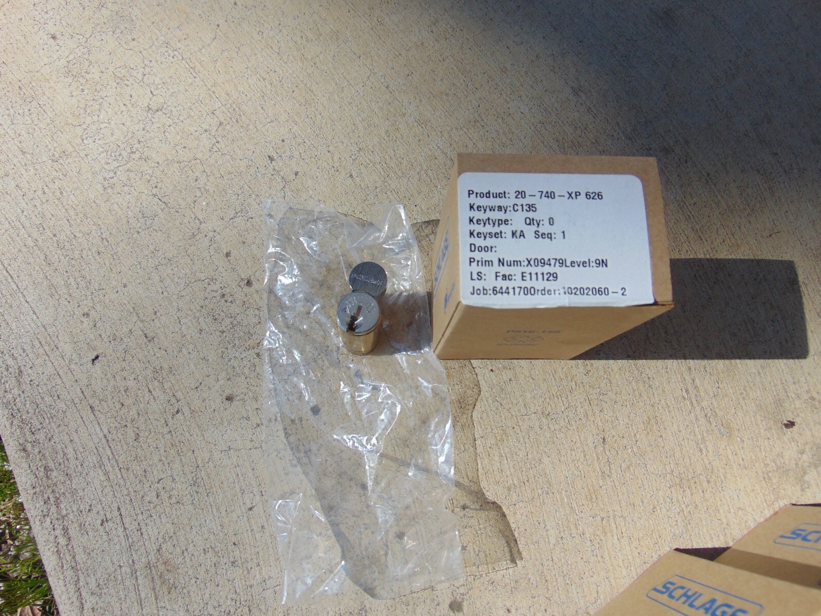 1  EVEREST SCHLAGE PRIM C135 XP 626  IC CORE LOCK   WITH 1 KEY      LOCKSMITH