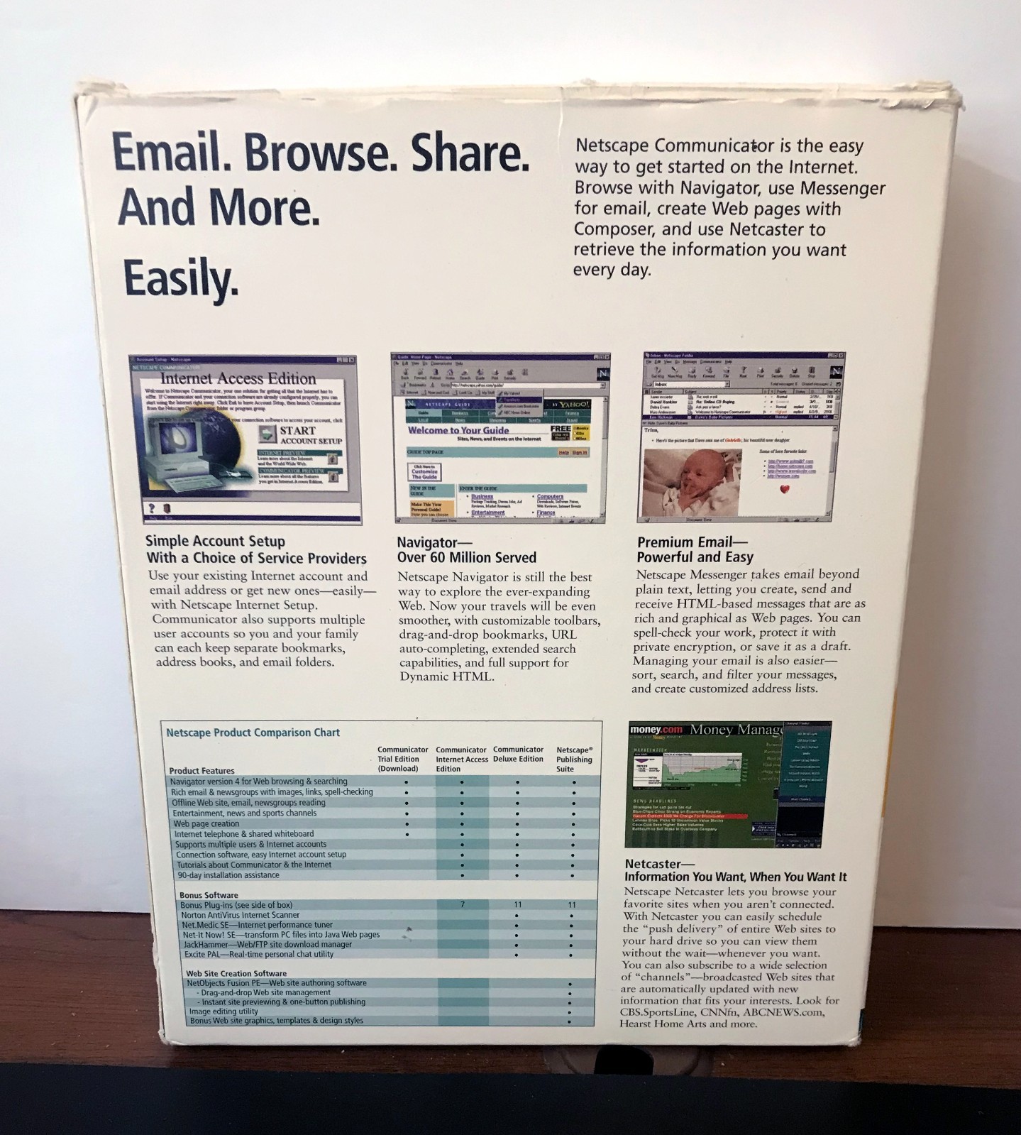 Vintage Netscape Communicator Internet Access Edition Version 4