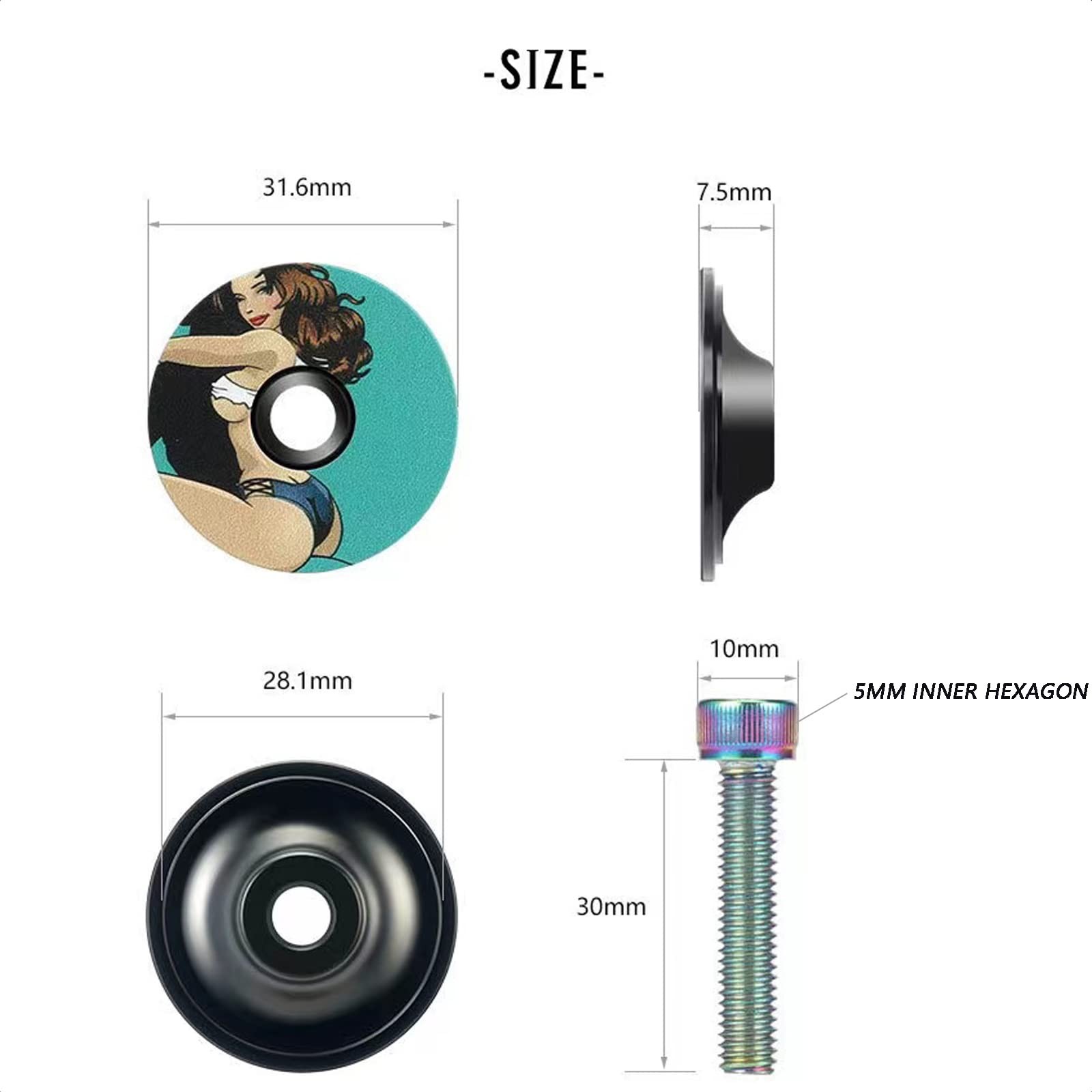 1 1/8 Inch Bike Headset Top Cap