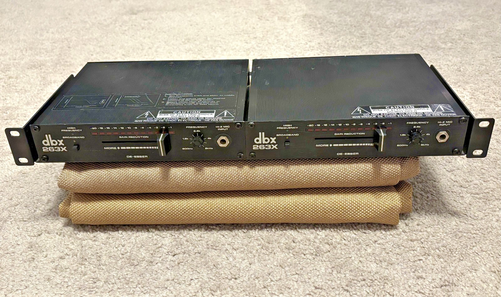 DBX 263X Pair - Analog De-Esser Processor Rackmount Deesser - Listing C