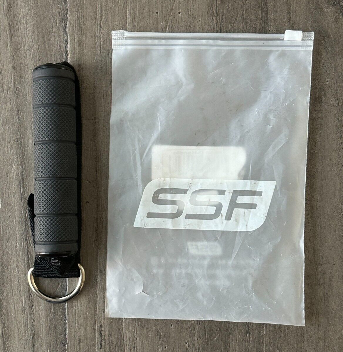 Serious Steel Fitness Nylon Single D Handle Rubber Covered Plastic Tube Grip